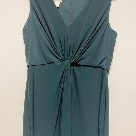 BHLDN Green Sleeveless Draped V-Neck Maxi Dress - Picture 6 of 9